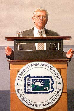 
Conference keynote speaker John Ikerd.
